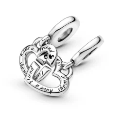 Charm Pendant Séparable Cœurs de Sœurs Pandora Moments