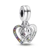 Charm Pendant Séparable Cœurs et Pièces de Puzzle de l’Amitié