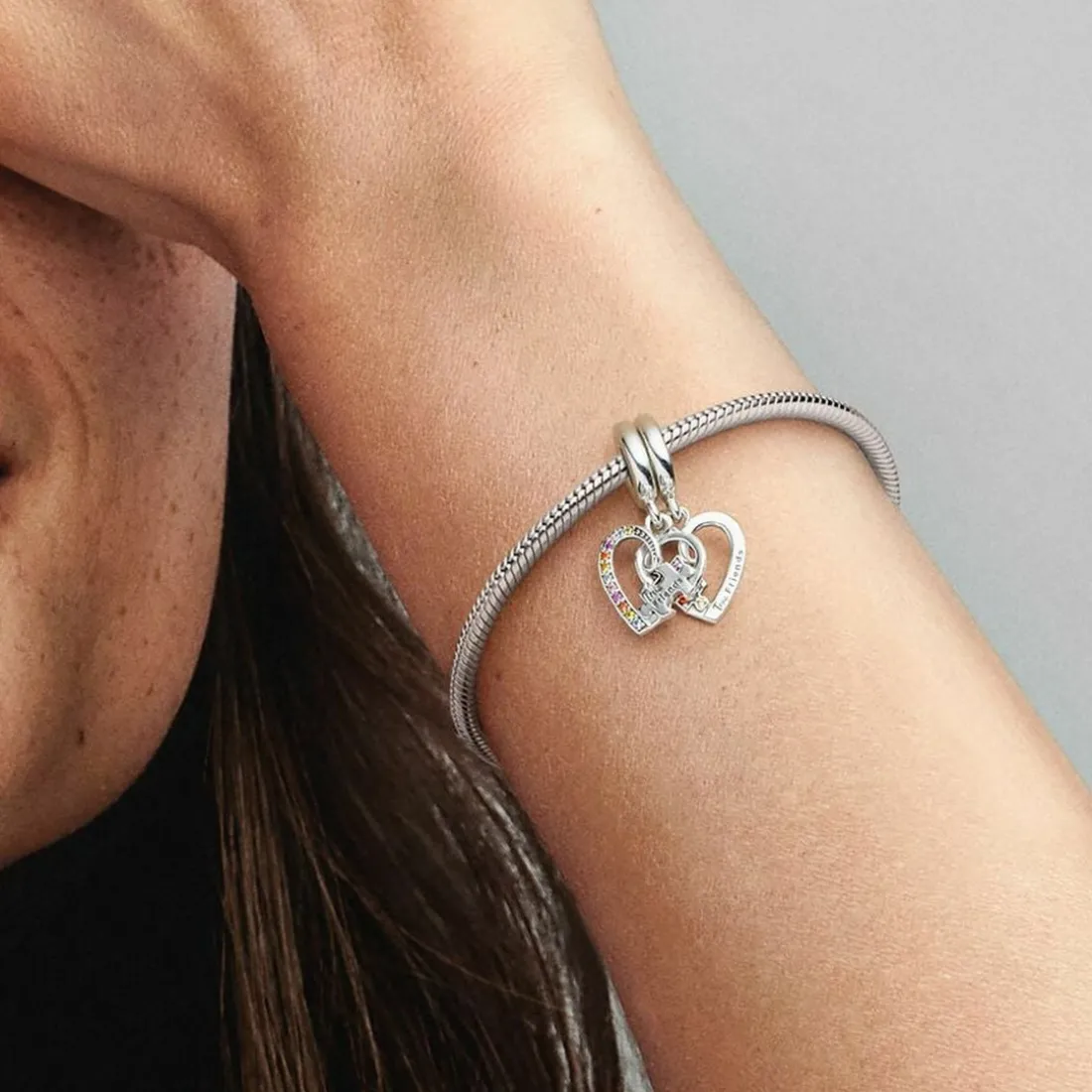 Charm Pendant Séparable Cœurs et Pièces de Puzzle de l’Amitié