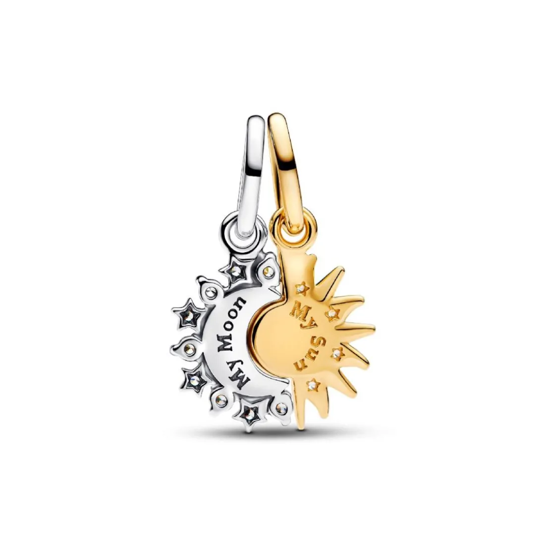 Charm Pendant Séparable Soleil et Lune