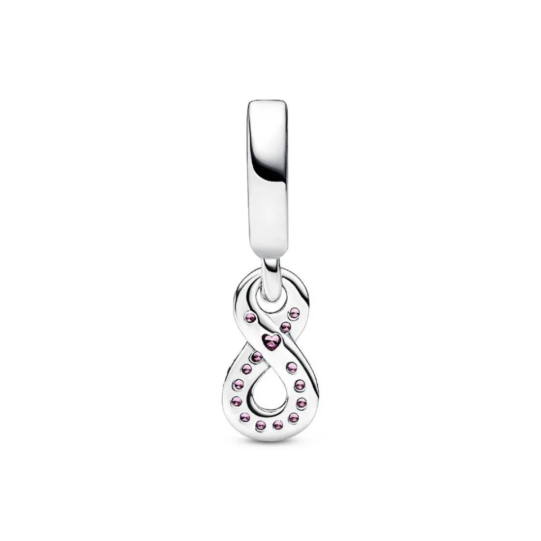 Charm Pendant Symbole de l'Infini Scintillant