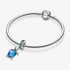 Charm Pendant Tortue de Mer en Verre de Murano Pandora Passions