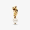 Charm Pendant Triple Cercle de l'Éternité Perle de Culture d’Eau Douce Traitée