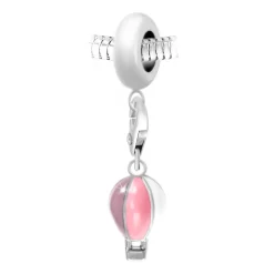 Charm perle montgolfière par SC Crystal Paris® BEA0044+CH0452-argent