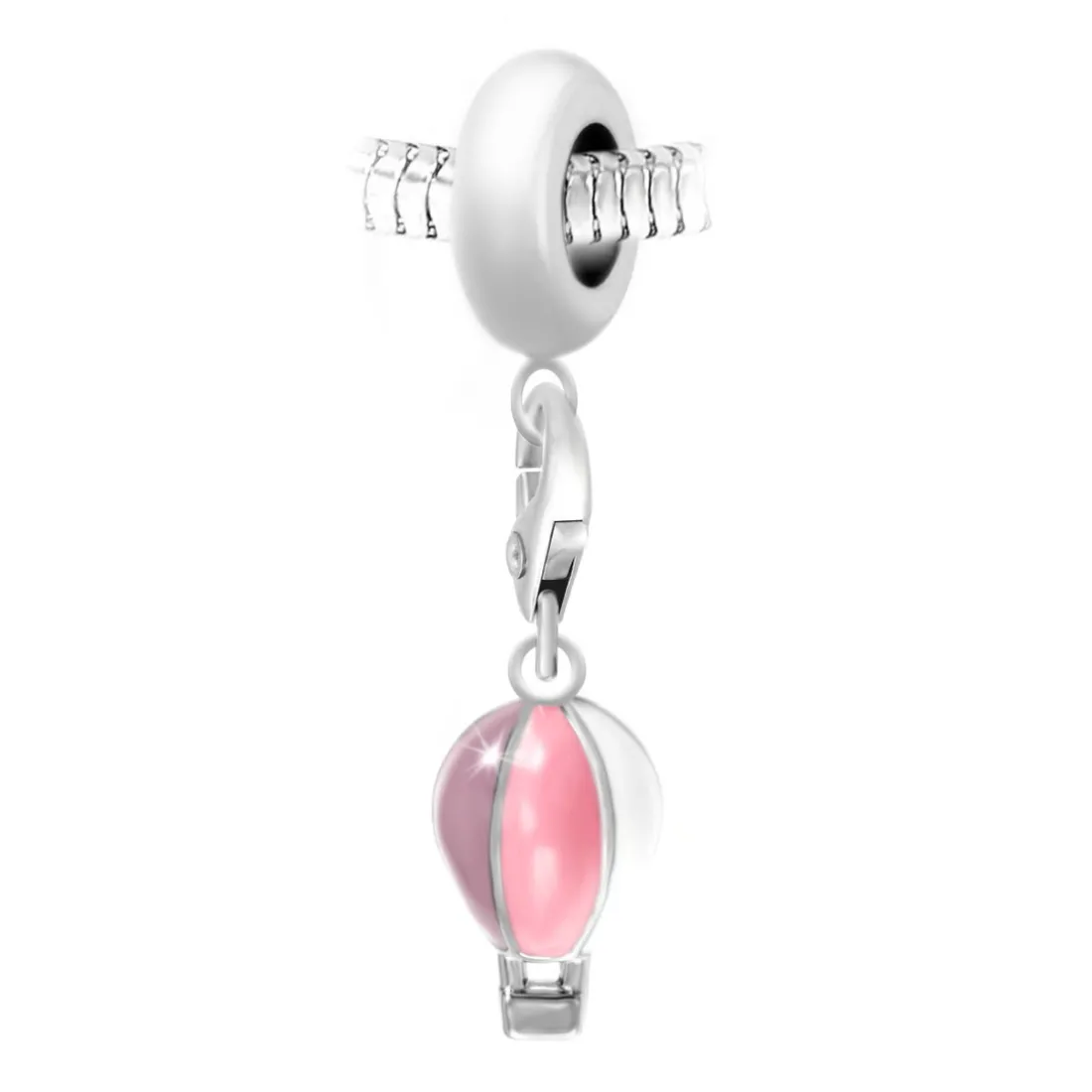 Charm perle montgolfière par SC Crystal Paris® BEA0044+CH0452-argent