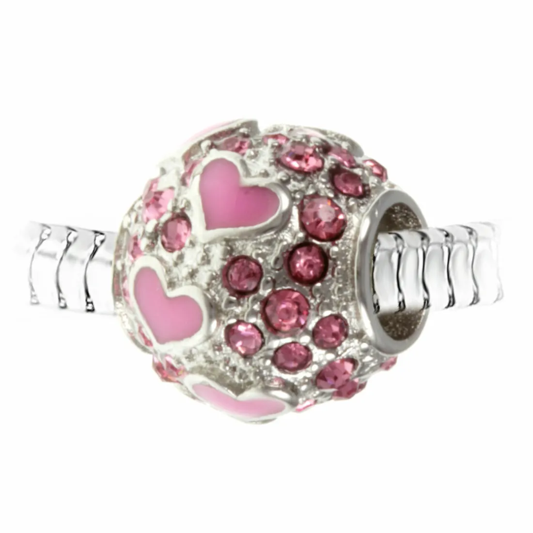 Charm perle orné de cristaux de Bohème par SC Crystal Rose