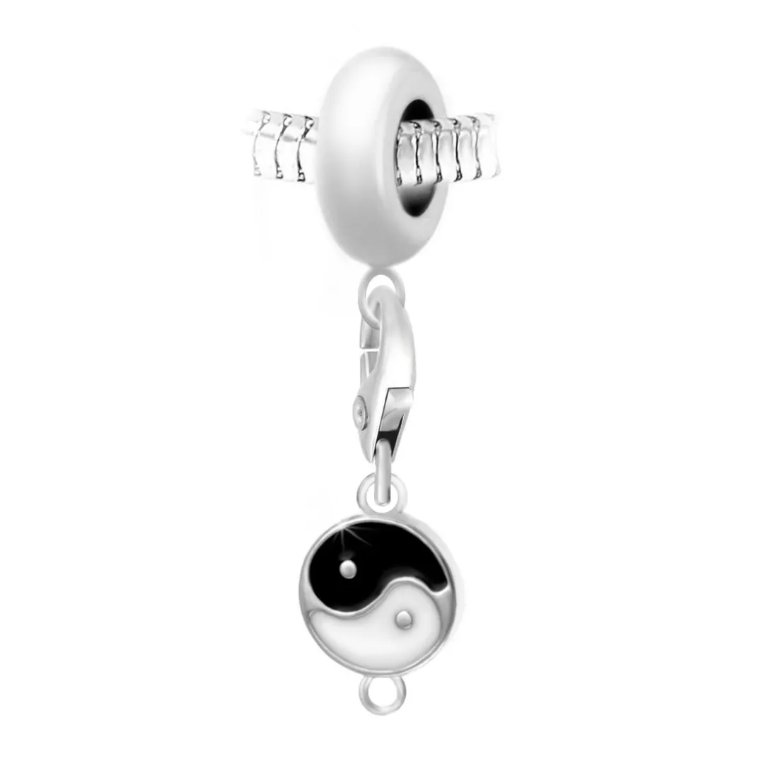 Charm perle Ying et Yang par SC Crystal Paris® BEA0044+CH0119-argent