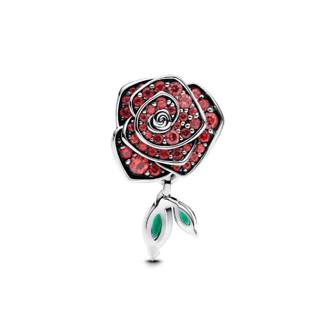 Charm Rose en Fleur Scintillante