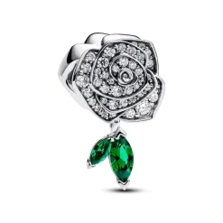 Charm Rose Épanouie Scintillante
