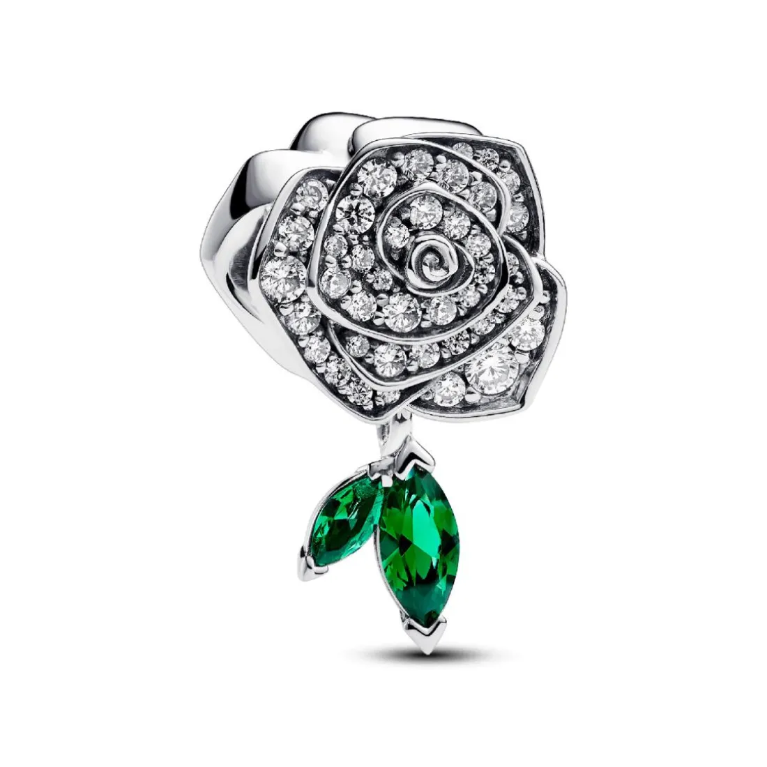 Charm Rose Épanouie Scintillante