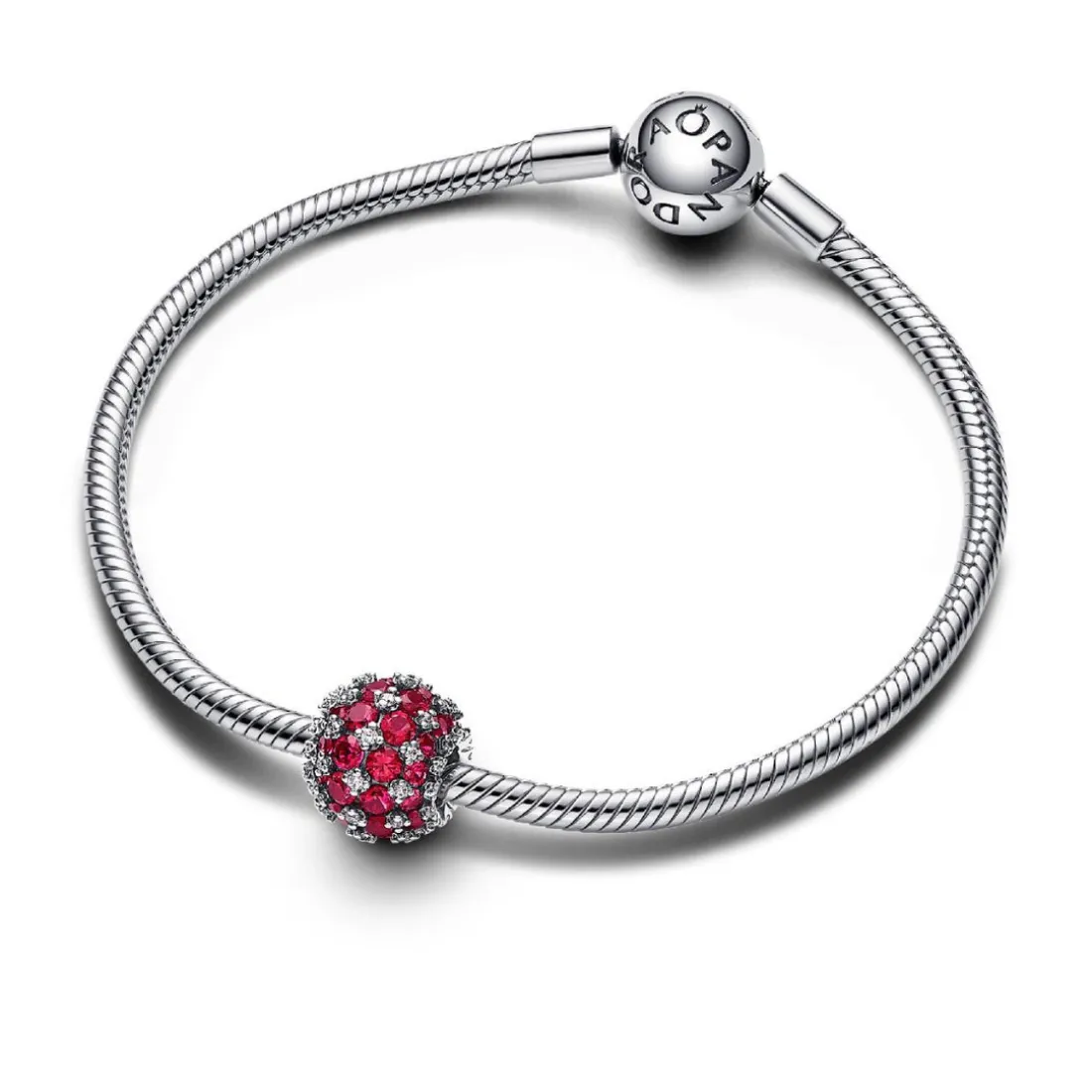 Charm Rose Rond Pavé Scintillant
