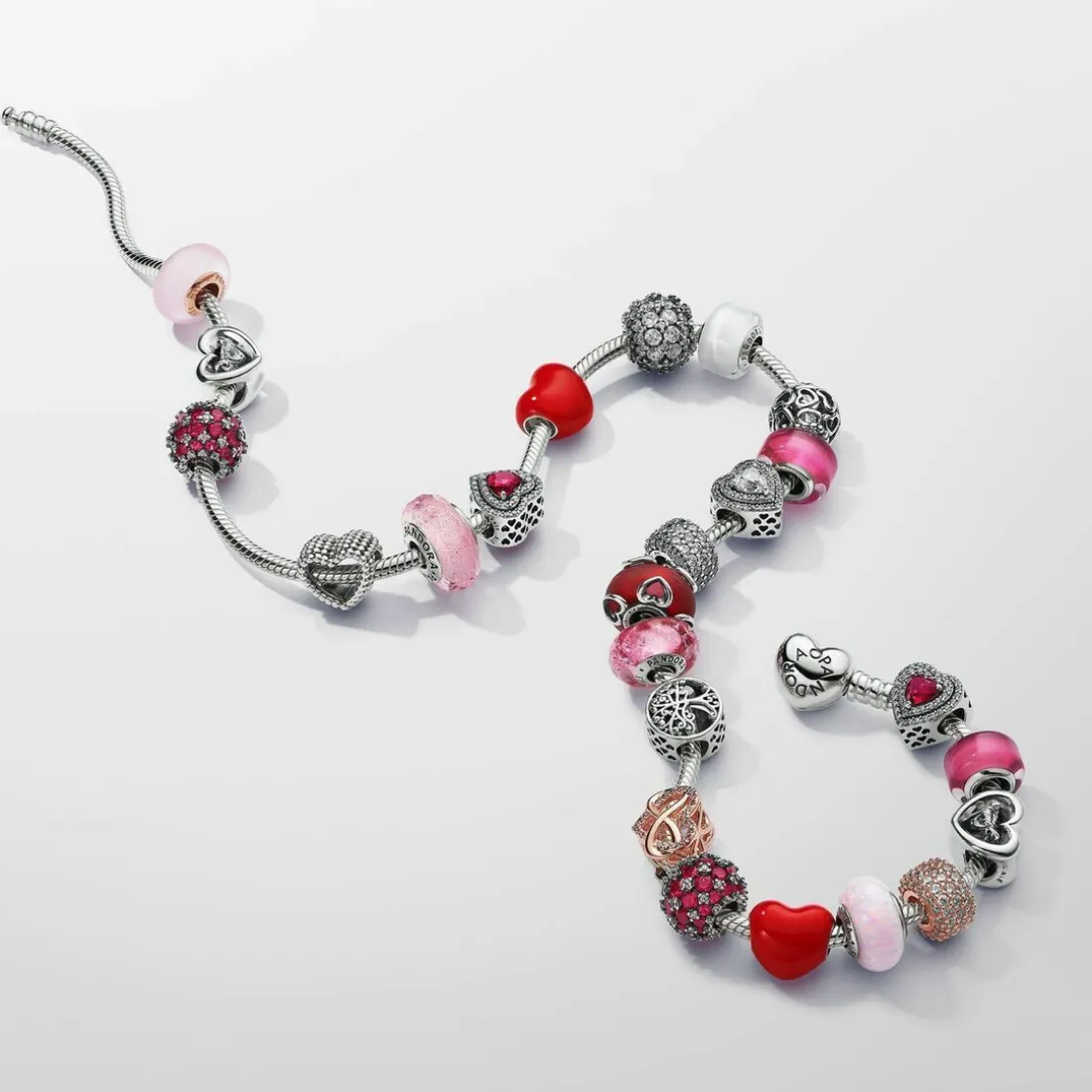 Charm Rose Rond Pavé Scintillant