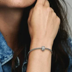 Charm Triple Rang Pavé Scintillant - Pandora Moments Argent