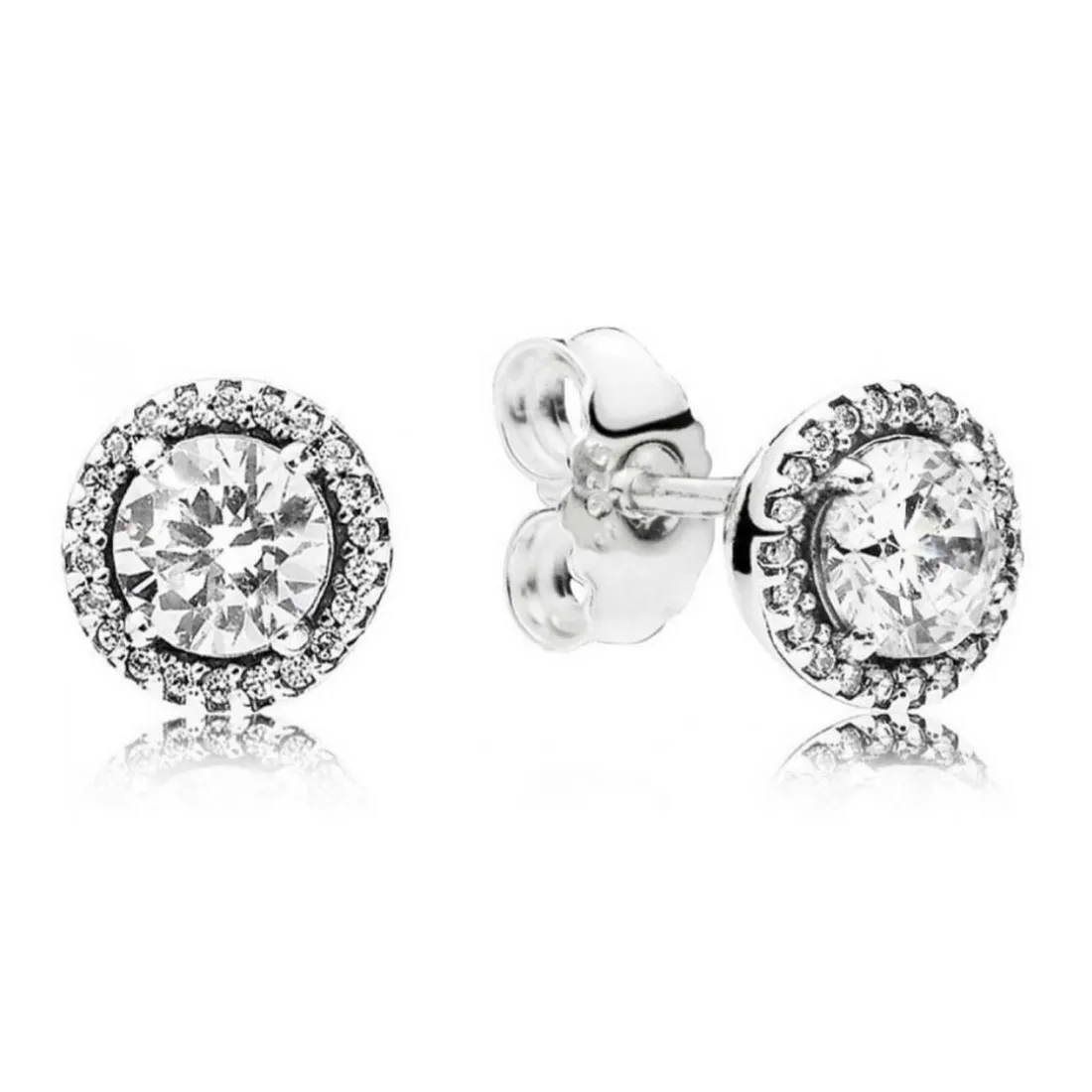 Clous d’oreilles Pandora Timeless rond scintillant