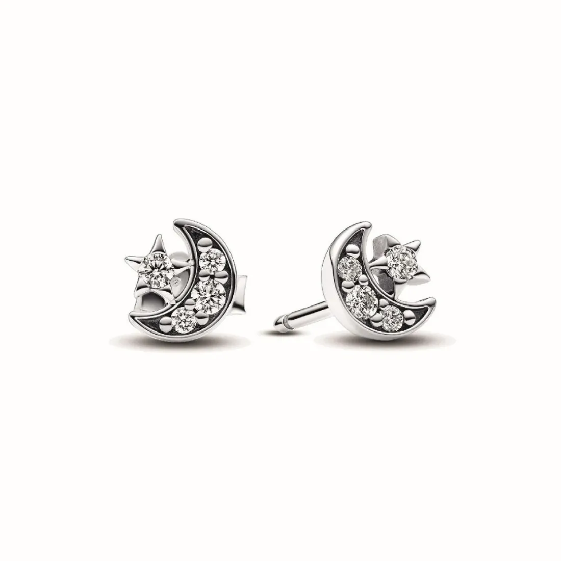 Clous d’Oreilles Étoile et Lune Scintillantes