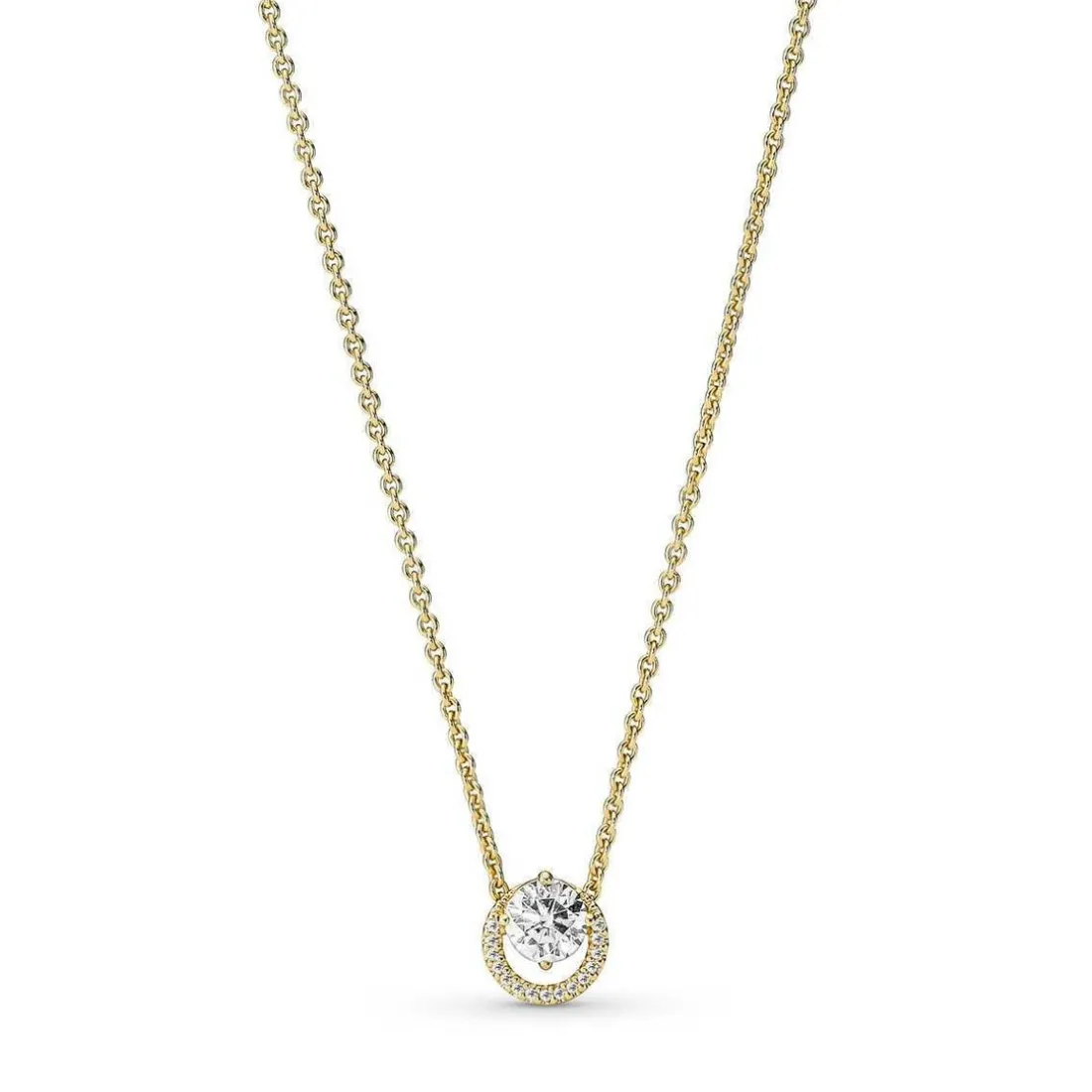Collier avec Pendentif Pandora Timeless - Halo Rond Scintillant