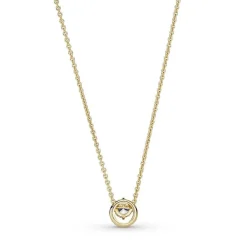 Collier avec Pendentif Pandora Timeless - Halo Rond Scintillant