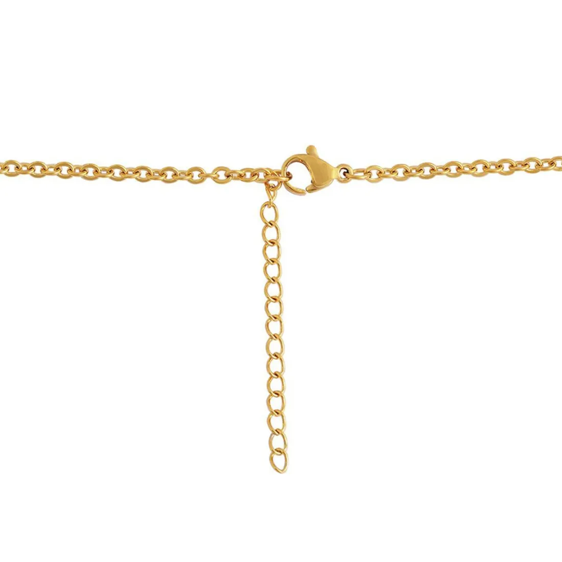 Collier et pendentif Femme Edforce 90-0396-S - Acier Doré