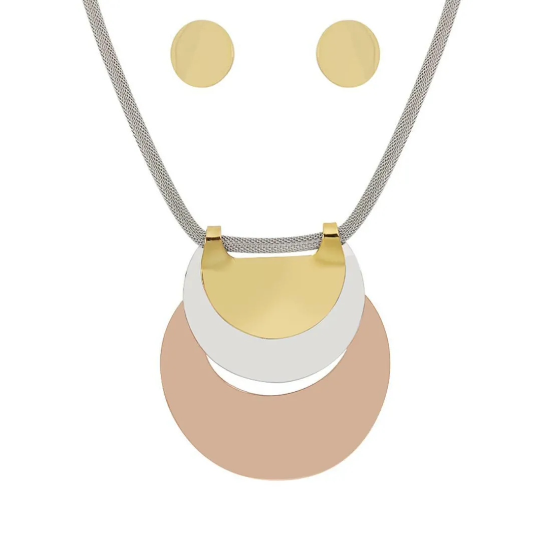 Collier et pendentif Femme Edforce 93-0831-S - Acier argenté