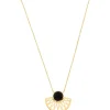 Collier et pendentif Kosma Mia BNS08175-ONXBK - Métal Doré Jaune & Onyx Noir Femme