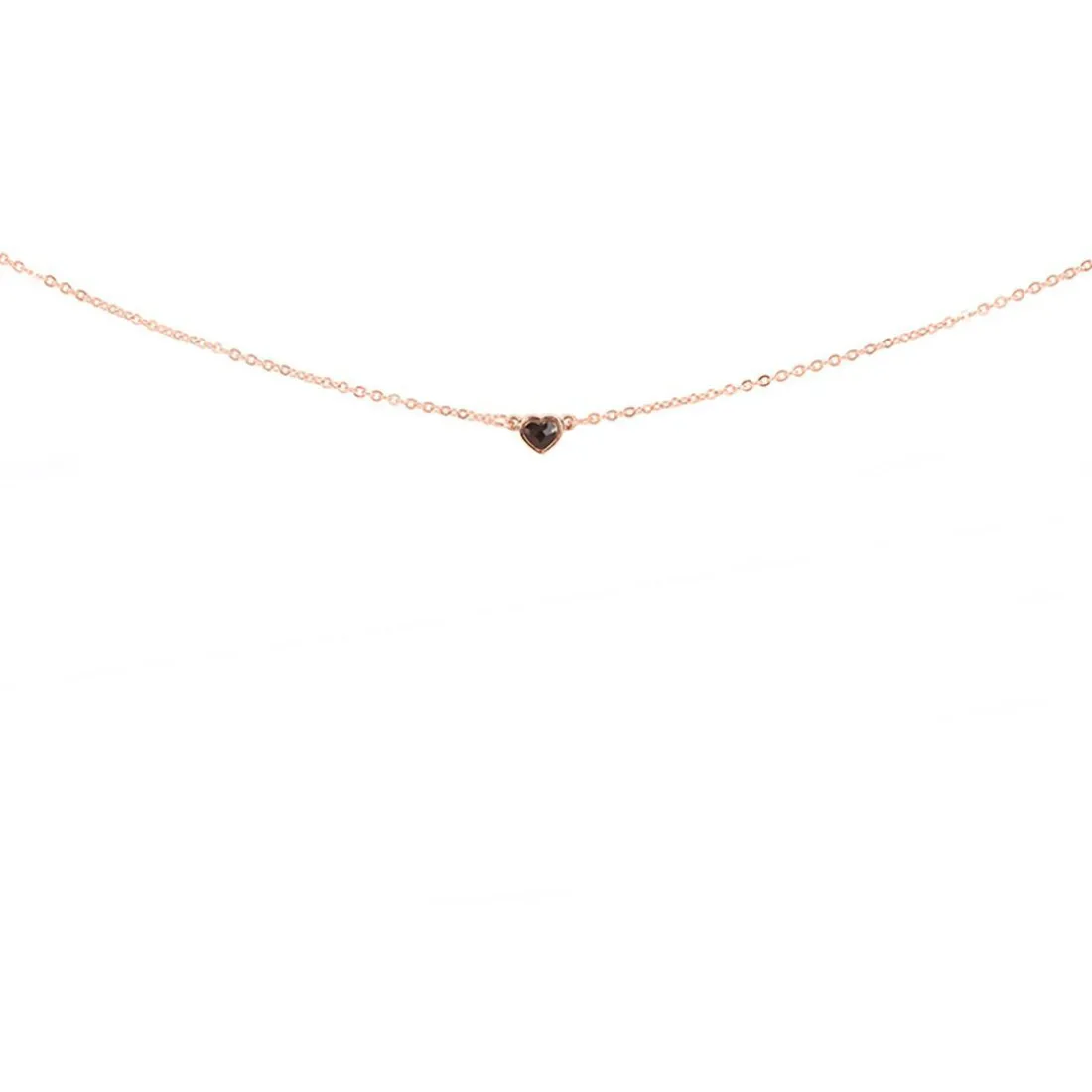 Collier et pendentif Les Interchangeables A59217 - Coeur Doré Rose Femme