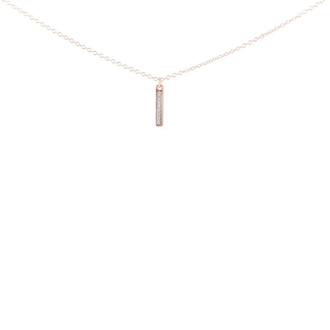 Collier et pendentif Les Interchangeables A54272 - Barette Strassée PM Or Rose Cristal Femme