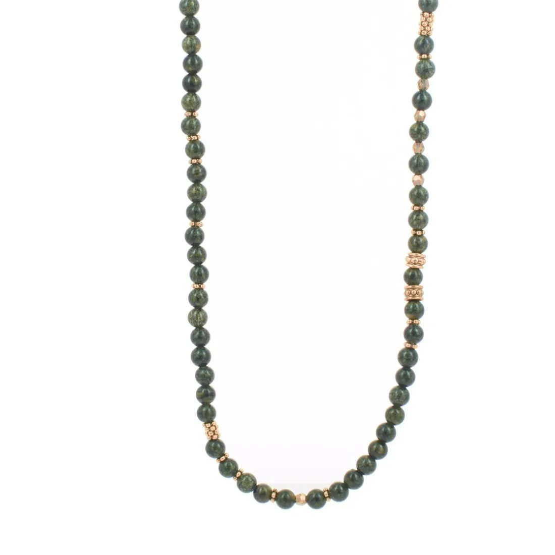 Collier et pendentif Les Interchangeables A59317 - Sautoir Bobo Chic Kaki Fonce Femme
