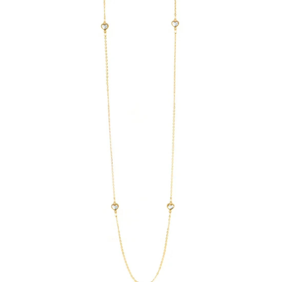 Collier et pendentif Les Interchangeables A59237 - Sautoir Coeur Doré Femme