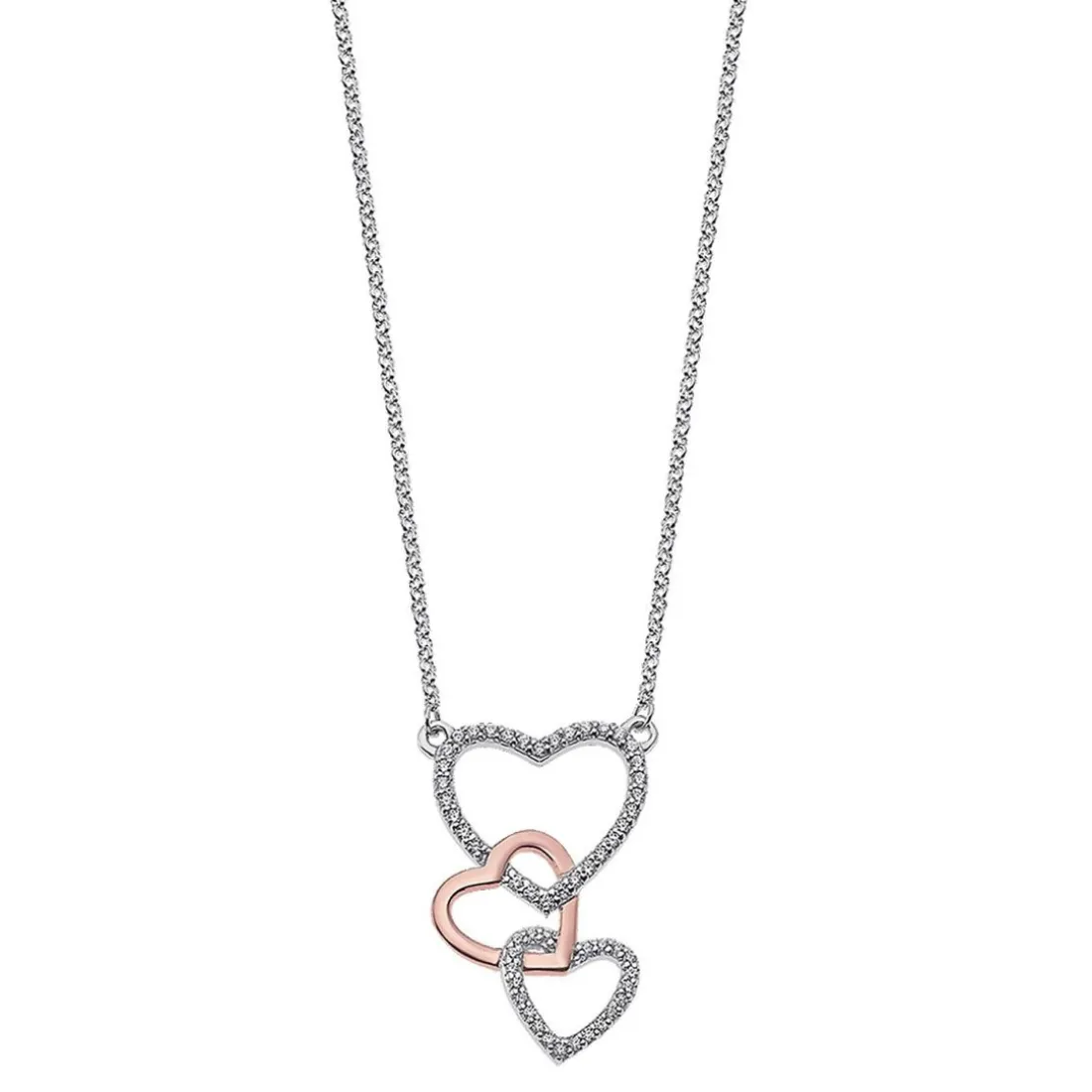 Collier et pendentif Lotus Silver MOMENTS LP1817-1-2 - Collier et pendentif MOMENTS Argent Coeur Femme