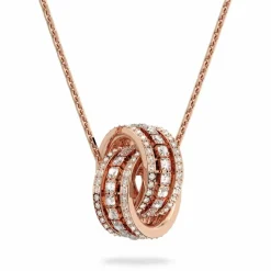 Collier et pendentif Swarovski Bijoux 5419853 - Acier Doré Rose Cristaux Swarovski Femme