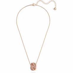 Collier et pendentif Swarovski Bijoux 5419853 - Acier Doré Rose Cristaux Swarovski Femme