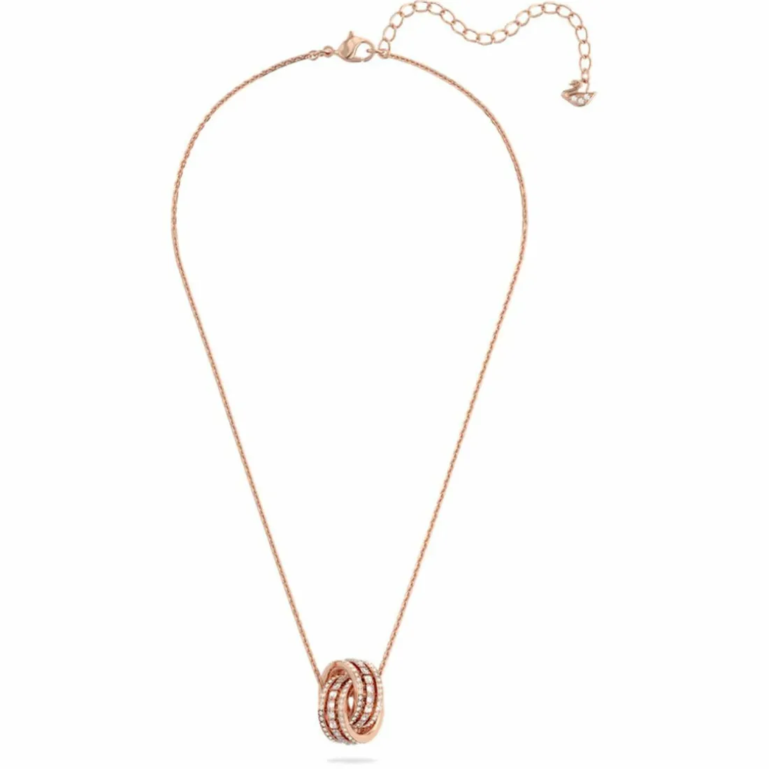 Collier et pendentif Swarovski Bijoux 5419853 - Acier Doré Rose Cristaux Swarovski Femme