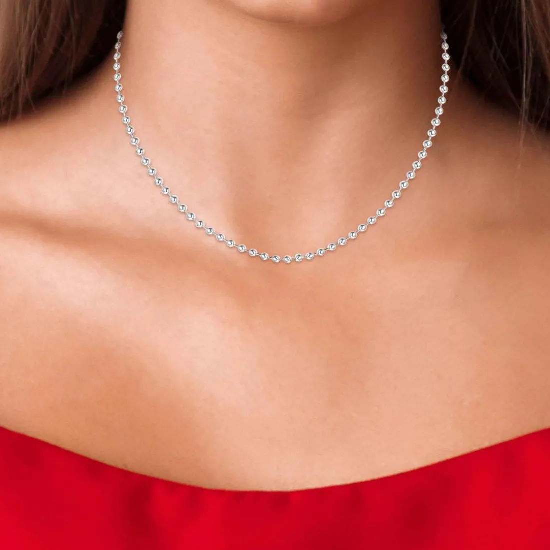 Collier femme Angèle M B2385-ARGENT - Acier Argent
