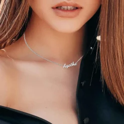 Collier Femme Athème - B2689-ARGENT-AGATHE Acier