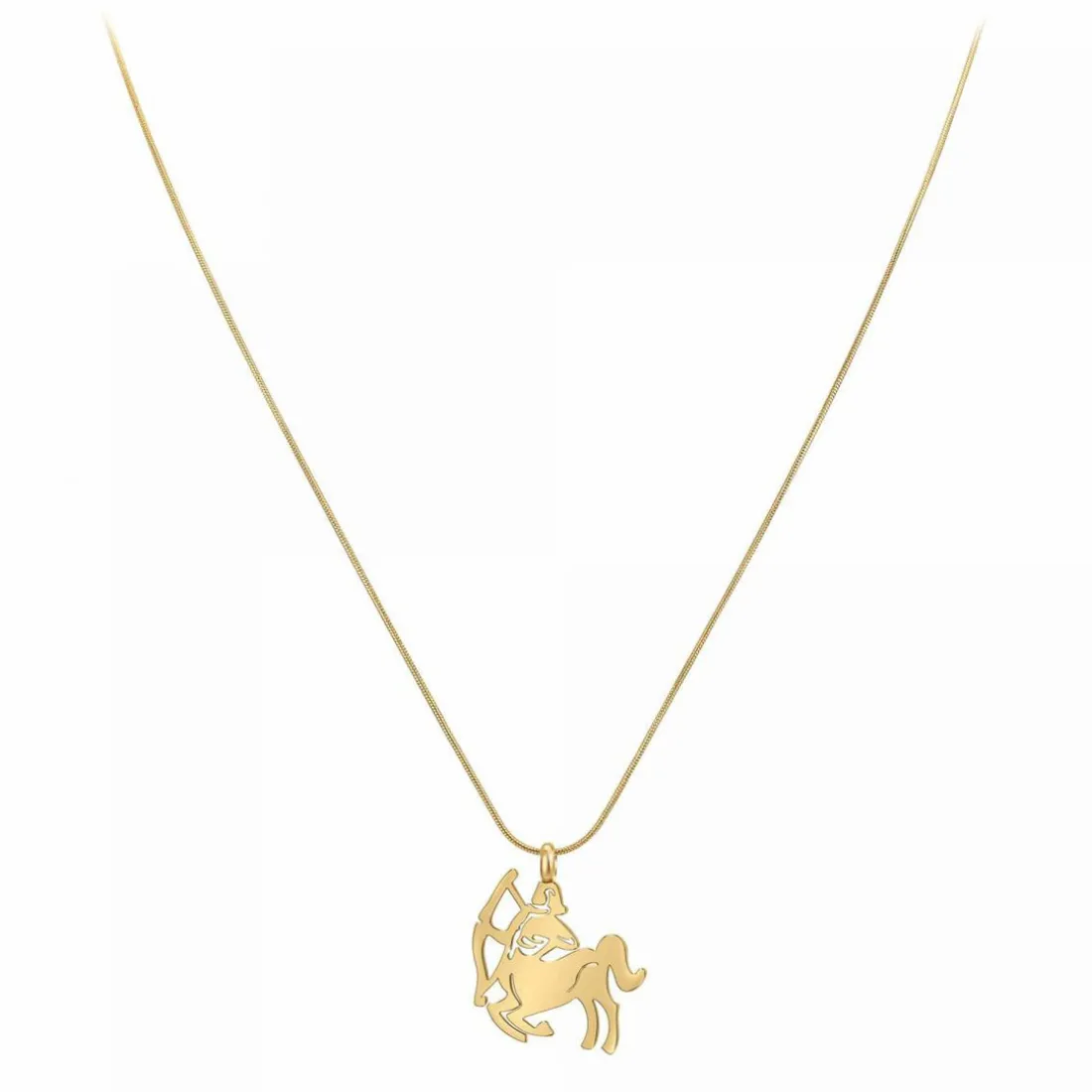 Collier Femme Athème - B2427-SAGITTAIRE Acier Doré