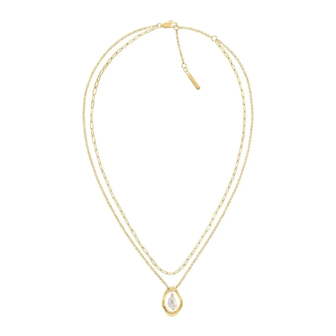 Collier Femme Calvin Klein Edgy Pearls - 35000559 Acier Doré