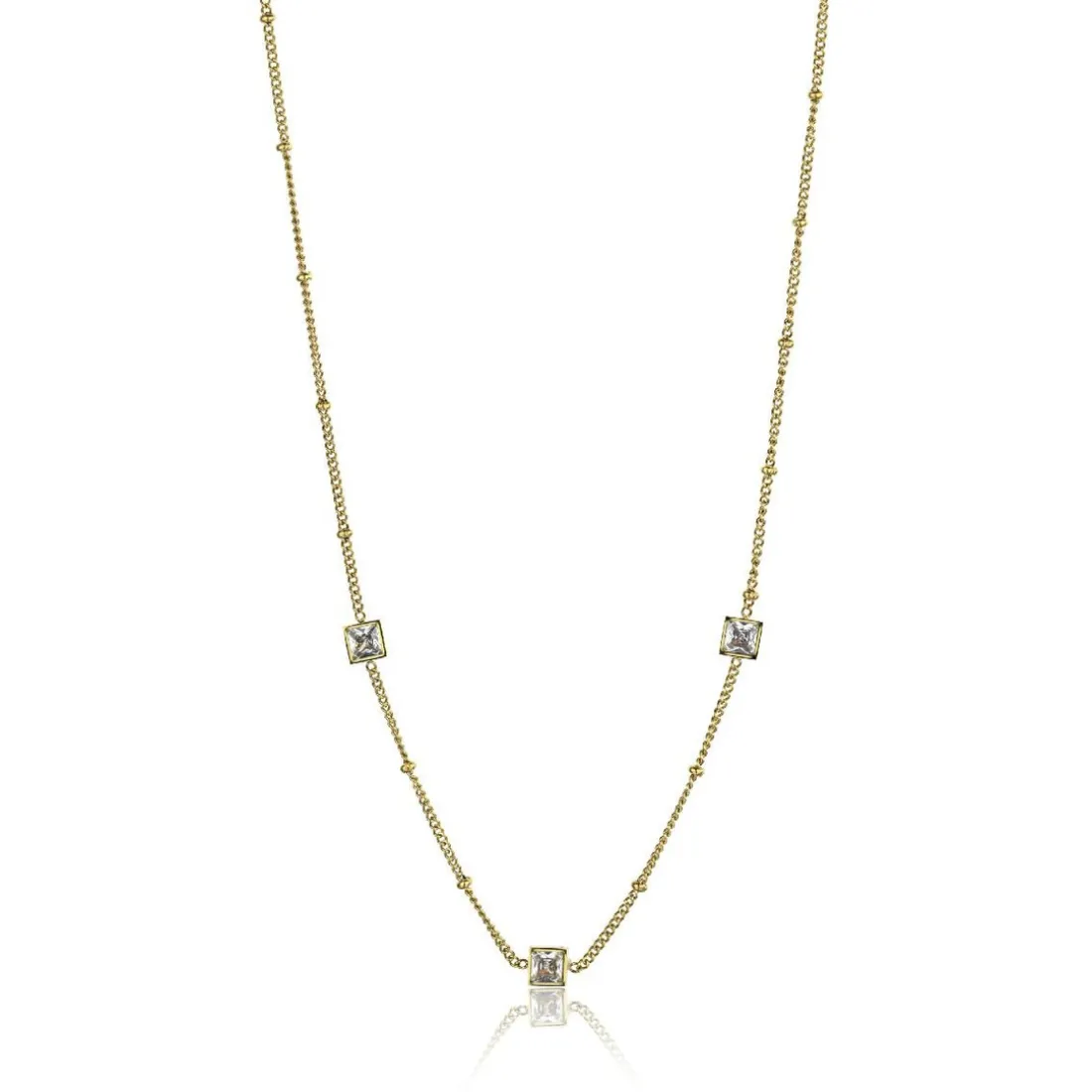 Collier femme Emily Westwood EWN23083G - Acier Doré et Blanc