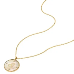 Collier Femme Fossil Bijoux Signes du Zodiaque Lion - JF04842710 Acier inoxydable