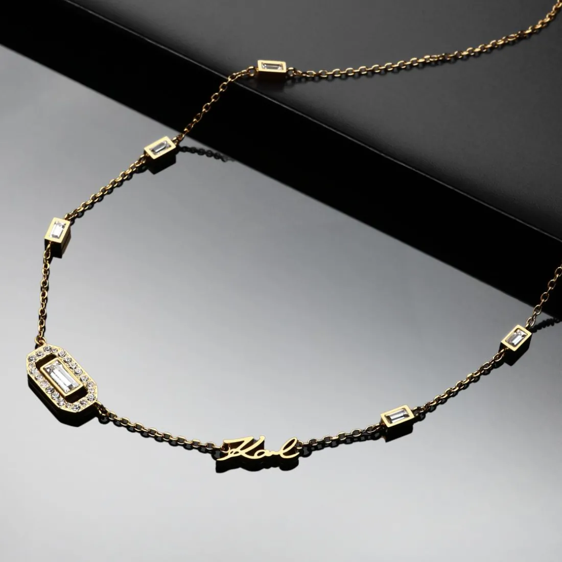 Collier Femme Karl Lagerfeld Stone - KLAYC09 Acier Doré