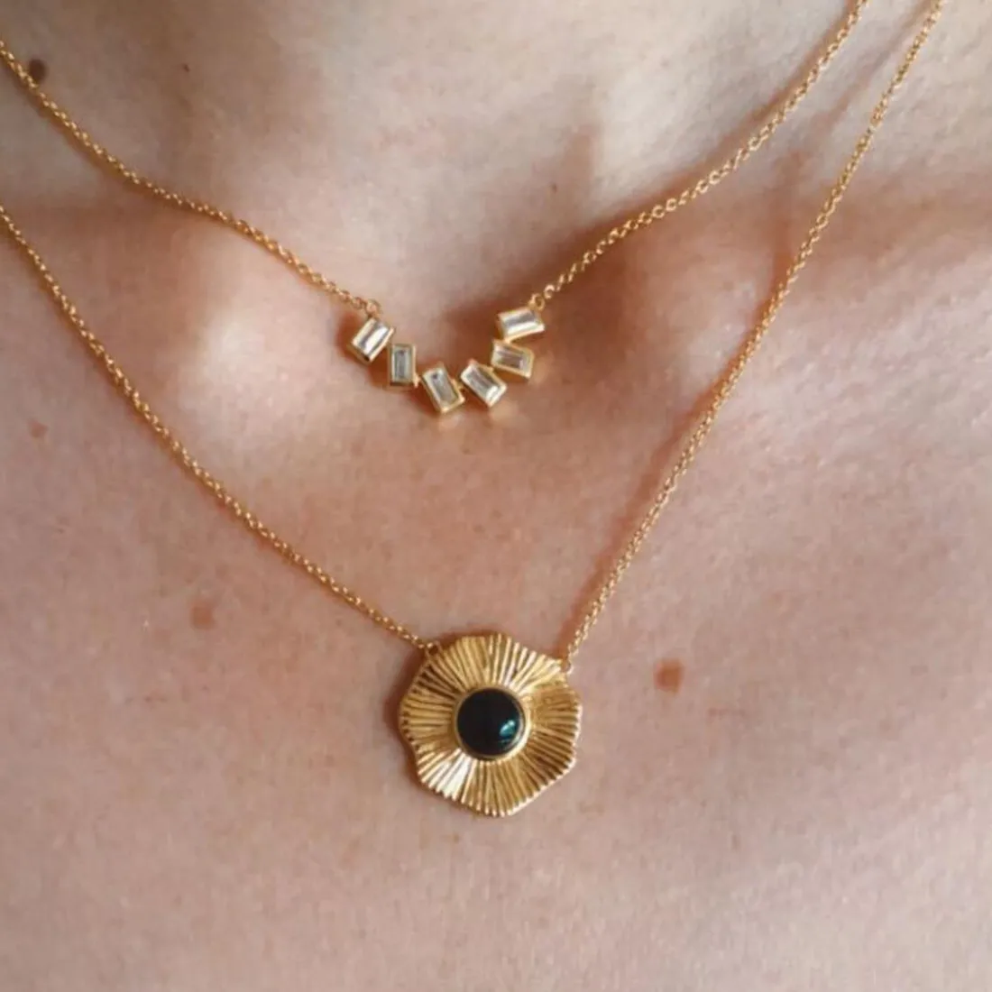 Collier Femme Kosma Paris Flora - Doré noir