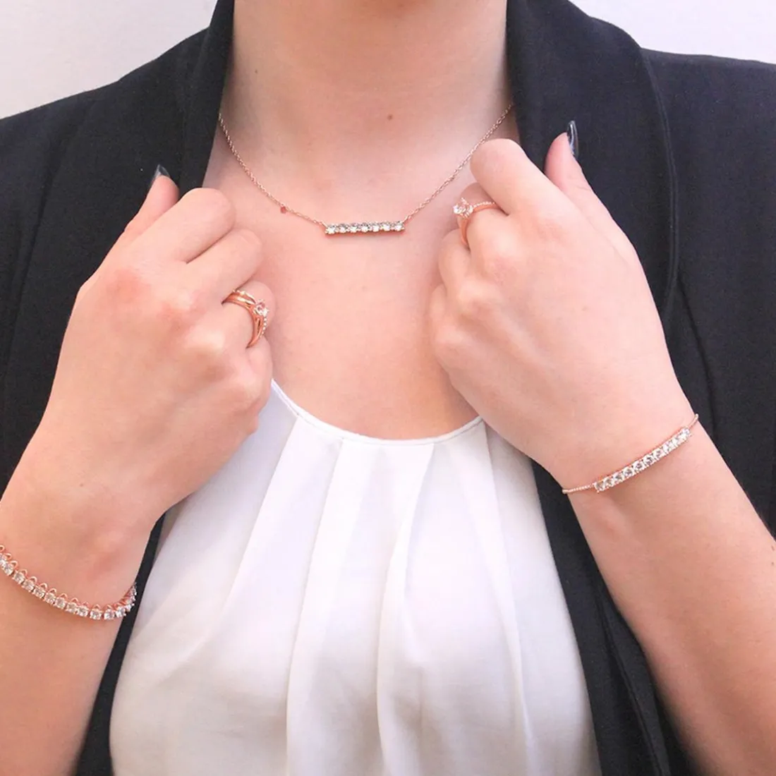Collier Femme MYC-Paris Solitaire - DP0222-RG Laiton Doré rose