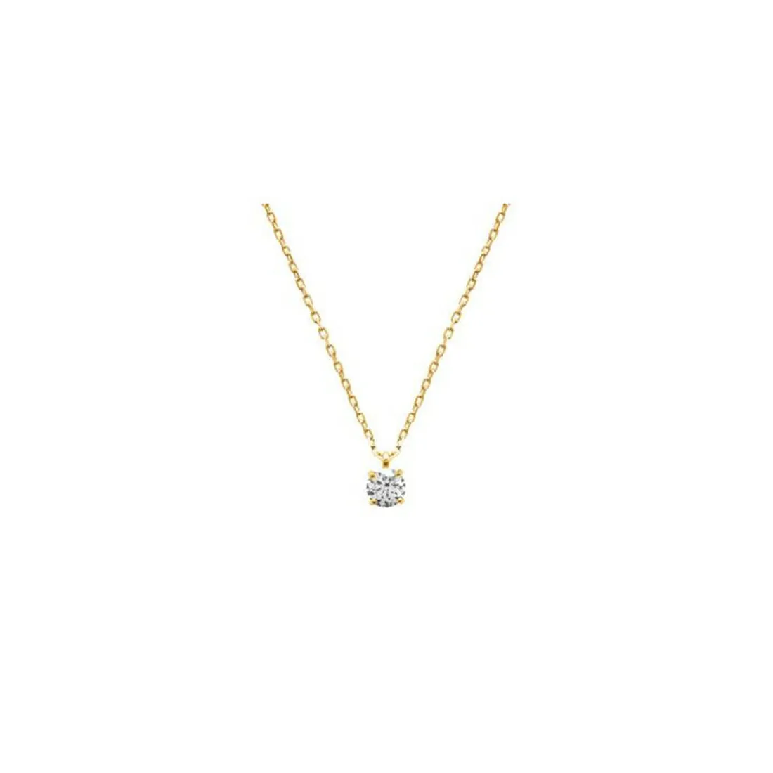 Collier Femme plaqué or oxyde de zirconium 5mm Maison de la Bijouterie UW30W545
