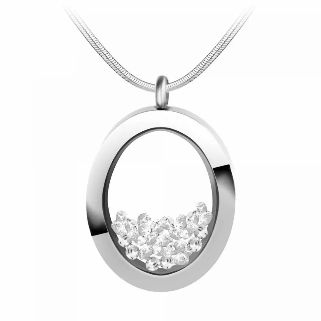 Collier femme So Charm - B1522-CRYS Acier Argent