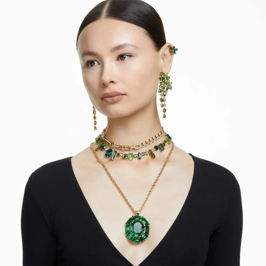 Collier Femme Swarovski - 5613735 Métal Vert
