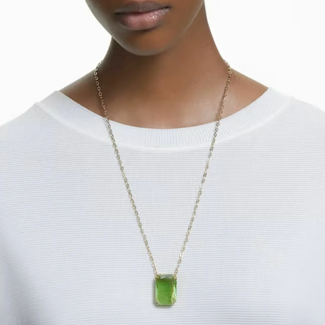 Collier Femme Swarovski - 5619491 Métal doré Vert