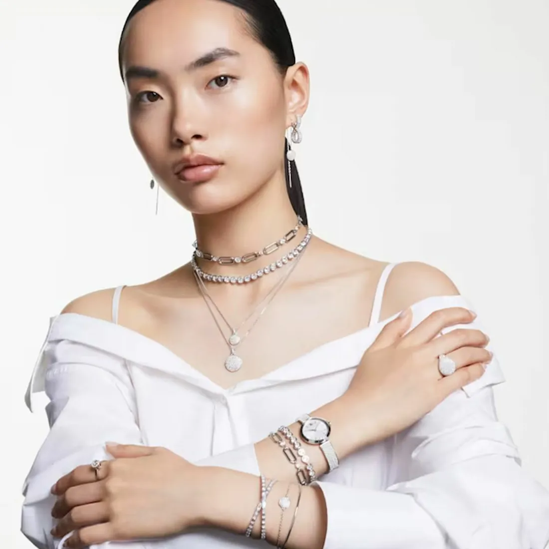 Collier Femme Swarovski Constella Chain - 5683360 argent