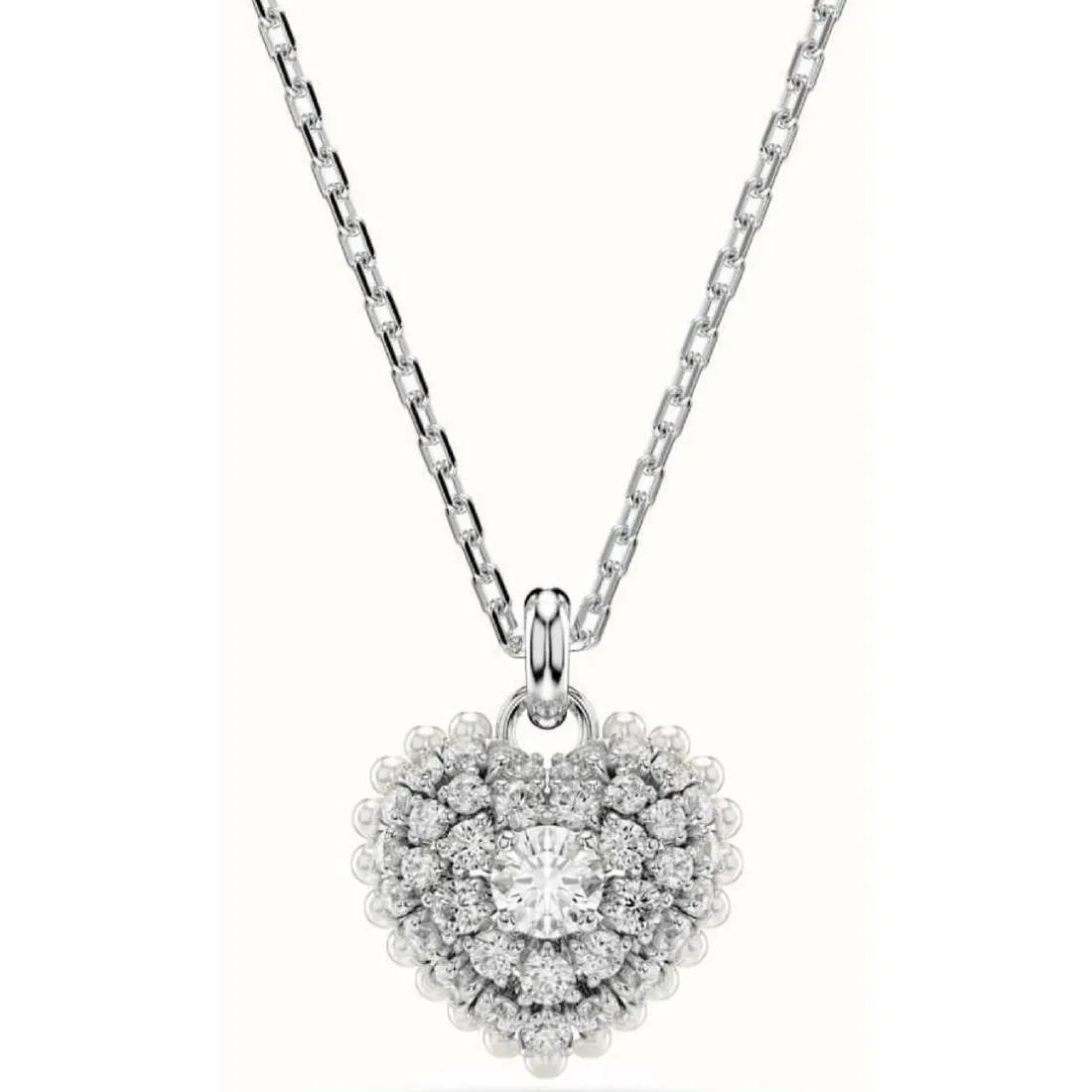 Collier Femme Swarovski Hyperbola Heart - 5684386 blanc,argent