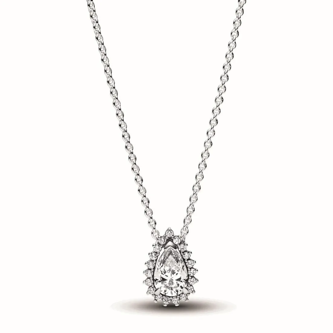 Collier Halo Poire Scintillant