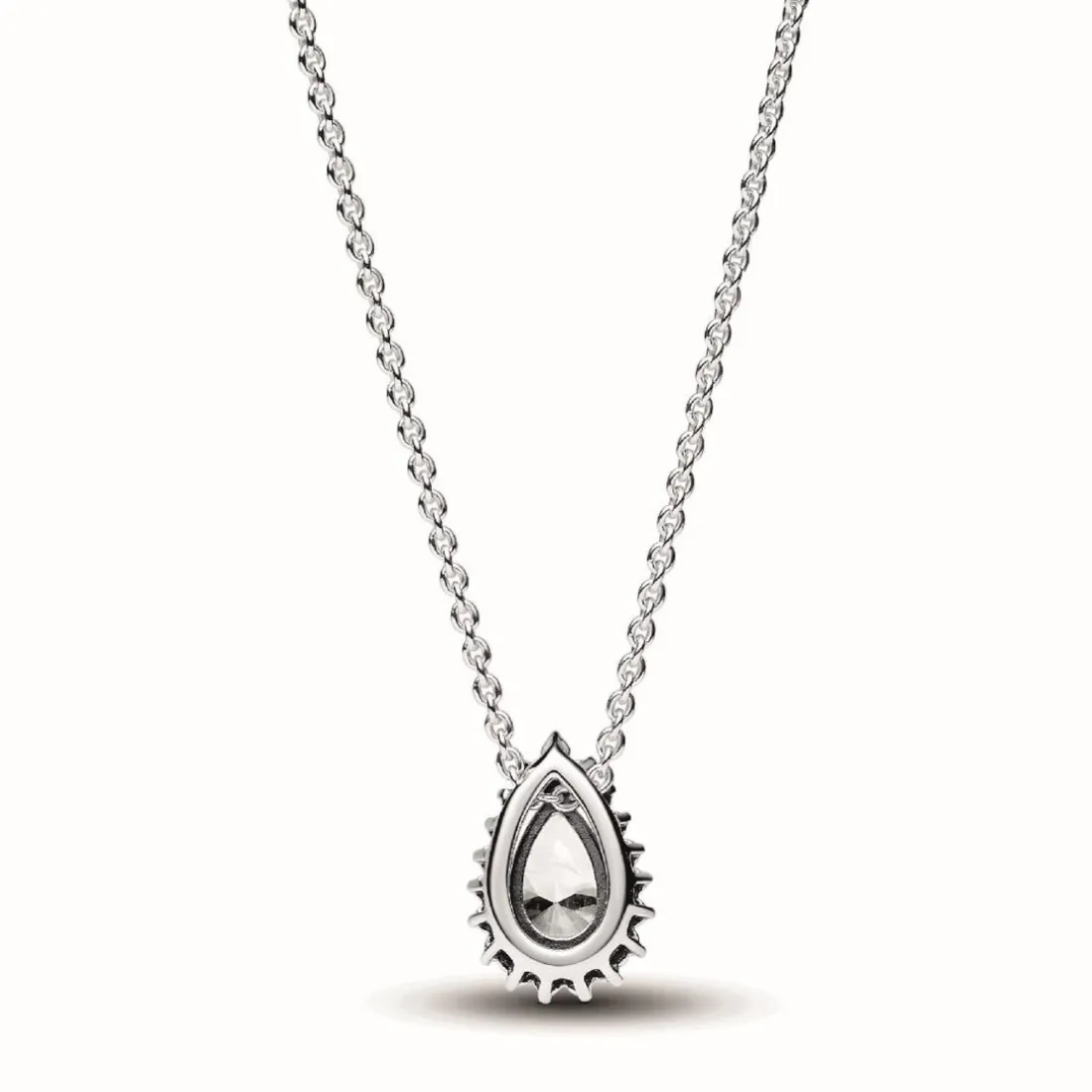 Collier Halo Poire Scintillant