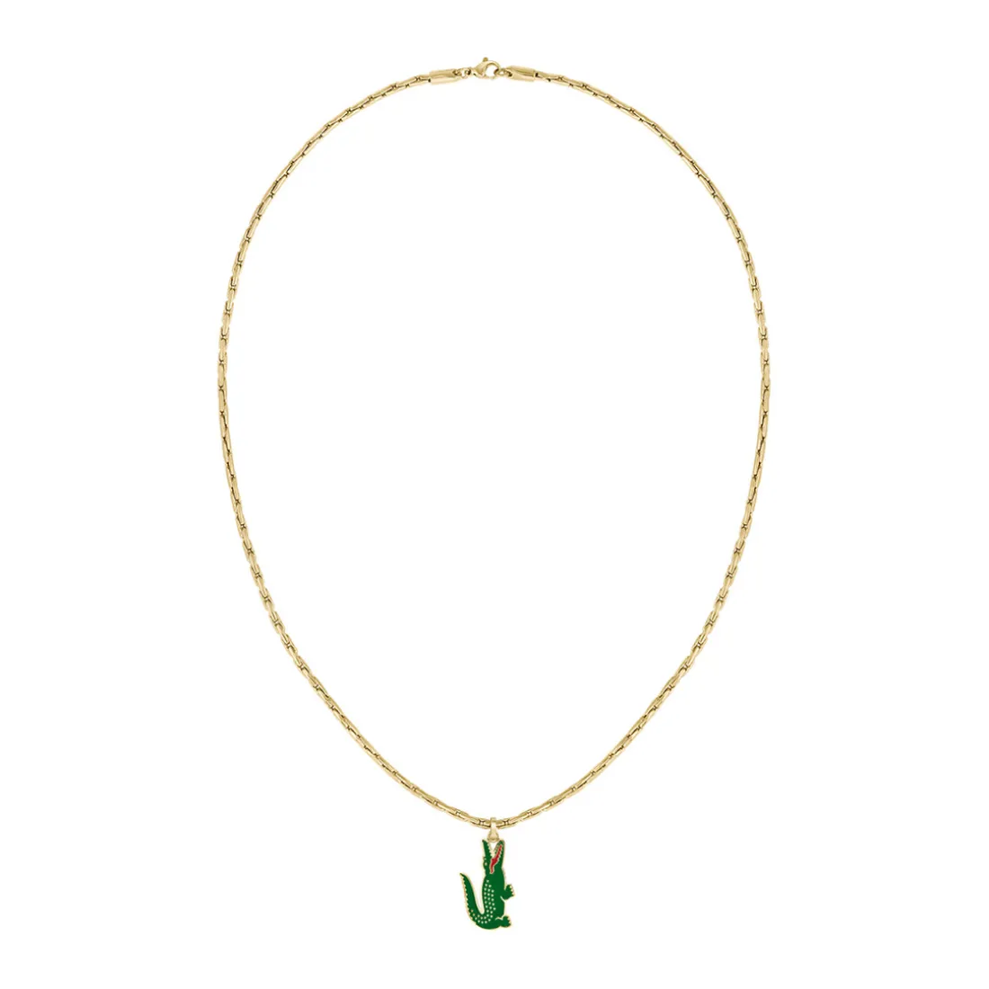 Collier Homme Lacoste Arthor 2040229 - Acier Doré, Vert